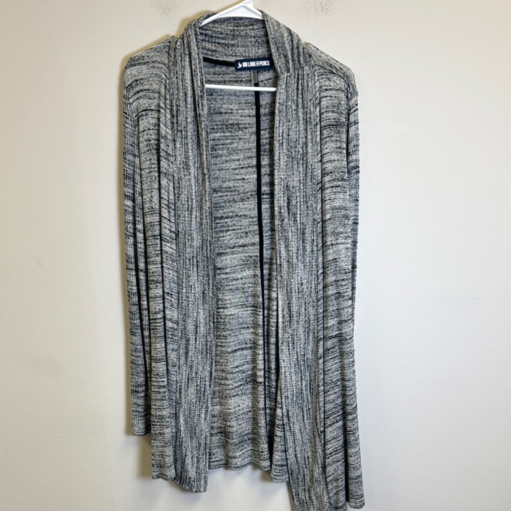 Ink love and Peace Size S Gray Open Front Cardigan Sweater